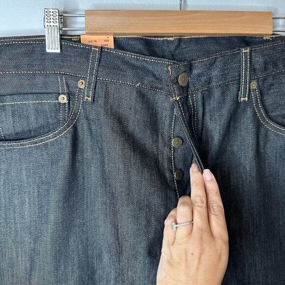 Vintage 90s 501 XX Levis Shrink To Fit Deadstock Raw Jeans 40x34 NWT Made in USA - Picture 12 of 14